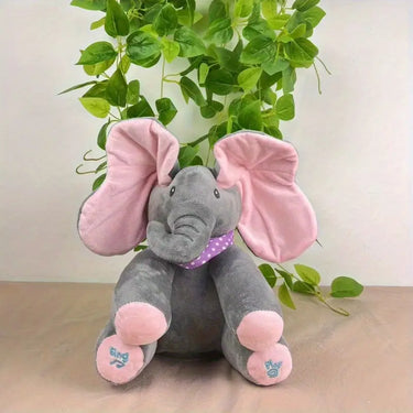Peek-A-Boo Sing & Play Plush Elephant - Pink